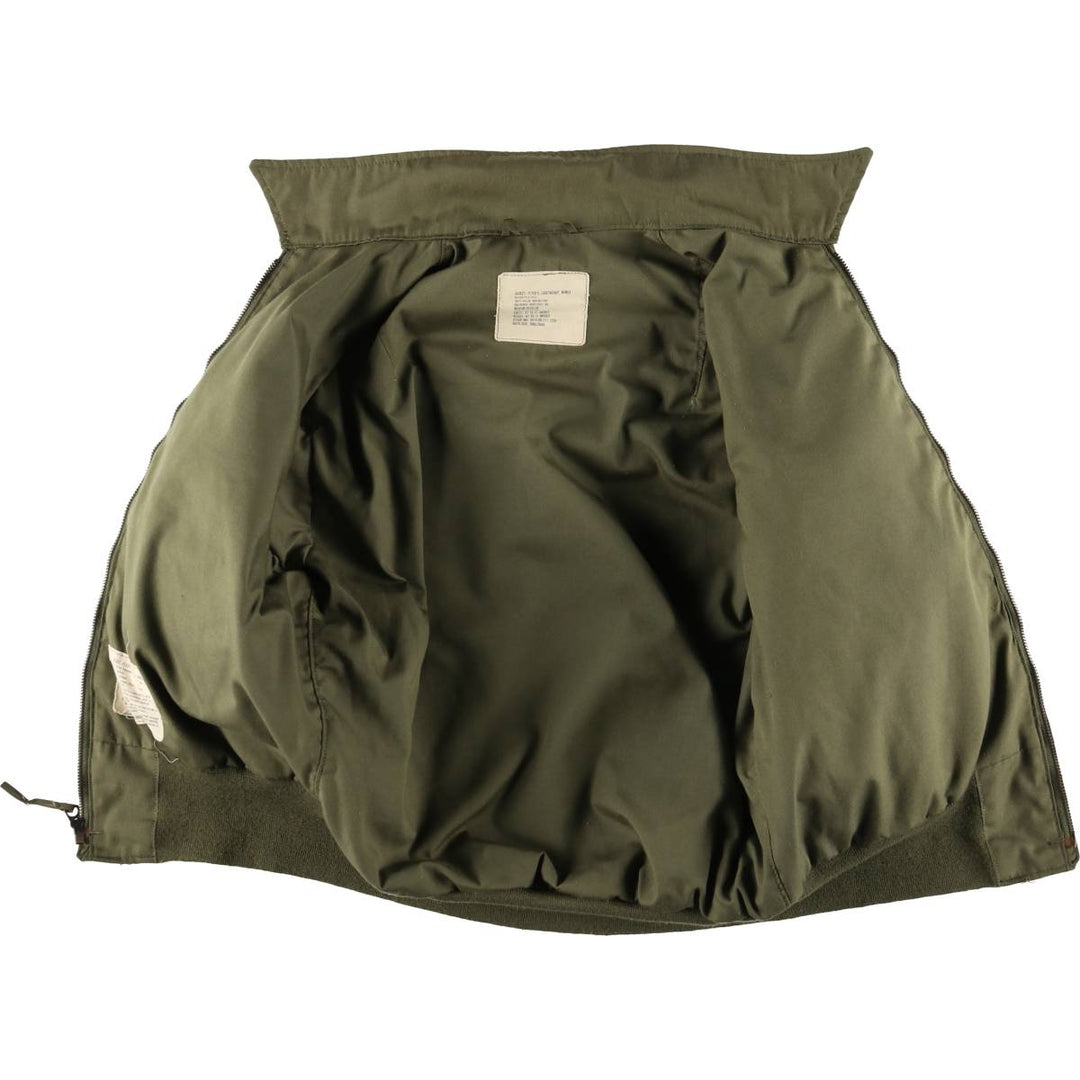 1970'S US military helicopter crew jacket, military flight jacket, made in USA, MEDIUM-REGULAR, men's size M, vintage Nylon Khaki type Vintage Second Hand