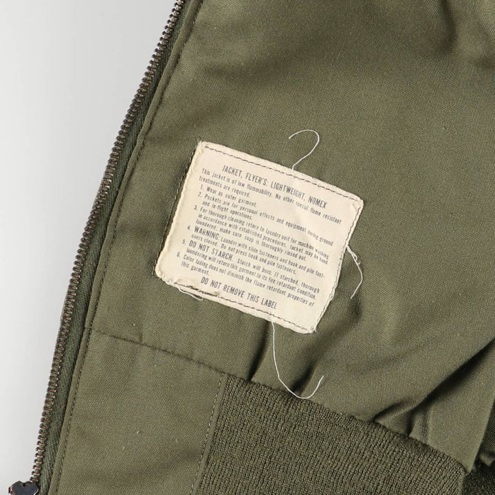 1970'S US military helicopter crew jacket, military flight jacket, made in USA, MEDIUM-REGULAR, men's size M, vintage Nylon Khaki type Vintage Second Hand