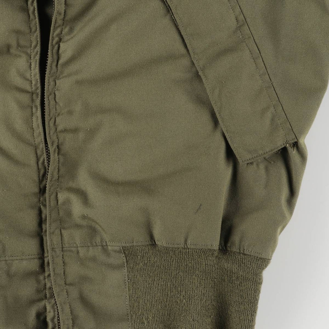 1970'S US military helicopter crew jacket, military flight jacket, made in USA, MEDIUM-REGULAR, men's size M, vintage Nylon Khaki type Vintage Second Hand