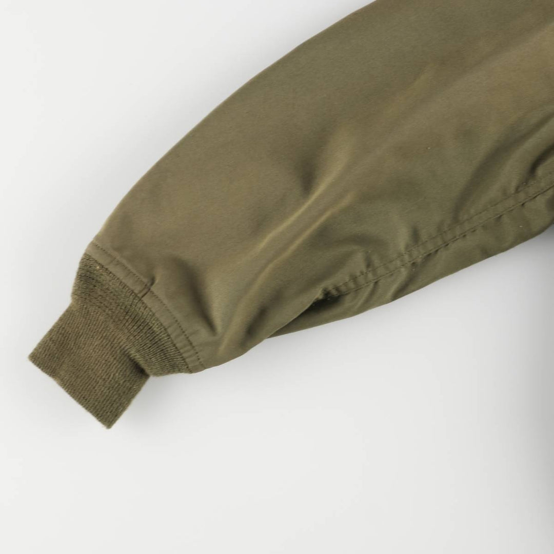 1970'S US military helicopter crew jacket, military flight jacket, made in USA, MEDIUM-REGULAR, men's size M, vintage Nylon Khaki type Vintage Second Hand