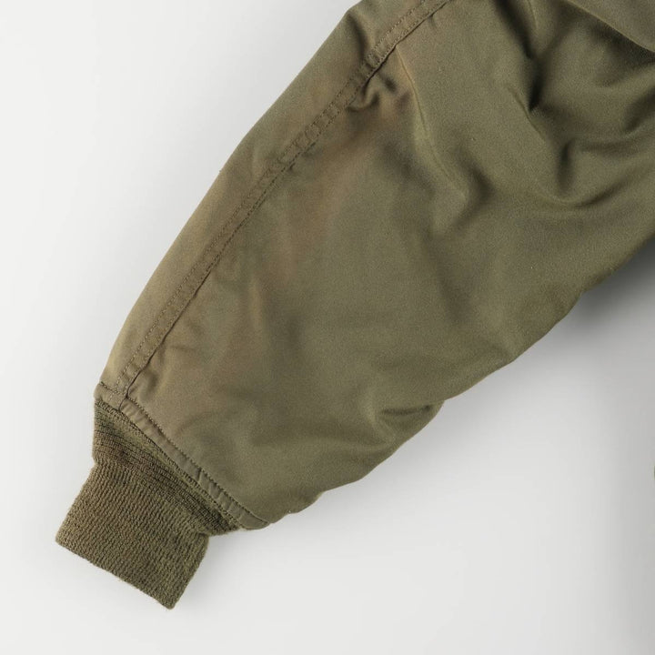 1970'S US military helicopter crew jacket, military flight jacket, made in USA, MEDIUM-REGULAR, men's size M, vintage Nylon Khaki type Vintage Second Hand