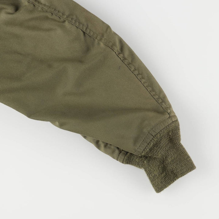 1970'S US military helicopter crew jacket, military flight jacket, made in USA, MEDIUM-REGULAR, men's size M, vintage Nylon Khaki type Vintage Second Hand