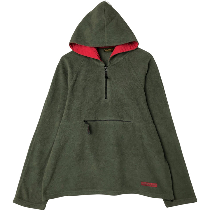 90s-00'S Timberland WEATHERGEAR Fleece Pullover Parka, Men's Size L polyester Khaki type Vintage Second Hand