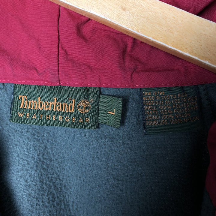 90s-00'S Timberland WEATHERGEAR Fleece Pullover Parka, Men's Size L polyester Khaki type Vintage Second Hand