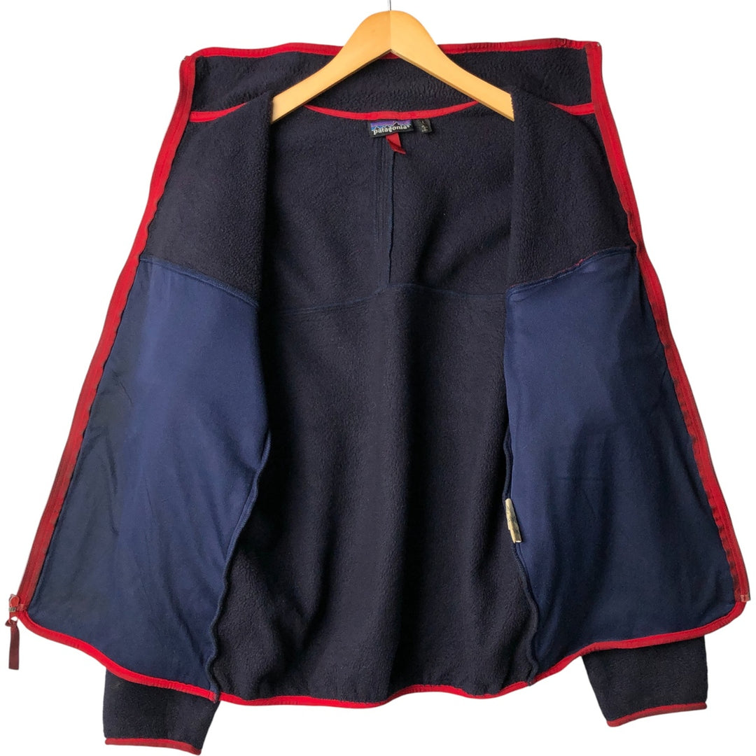 2000'S Patagonia Synchilla Cardigan 25501F9 Fleece Jacket, Made in USA, Men's Size L polyester navy blue type Vintage Second Hand