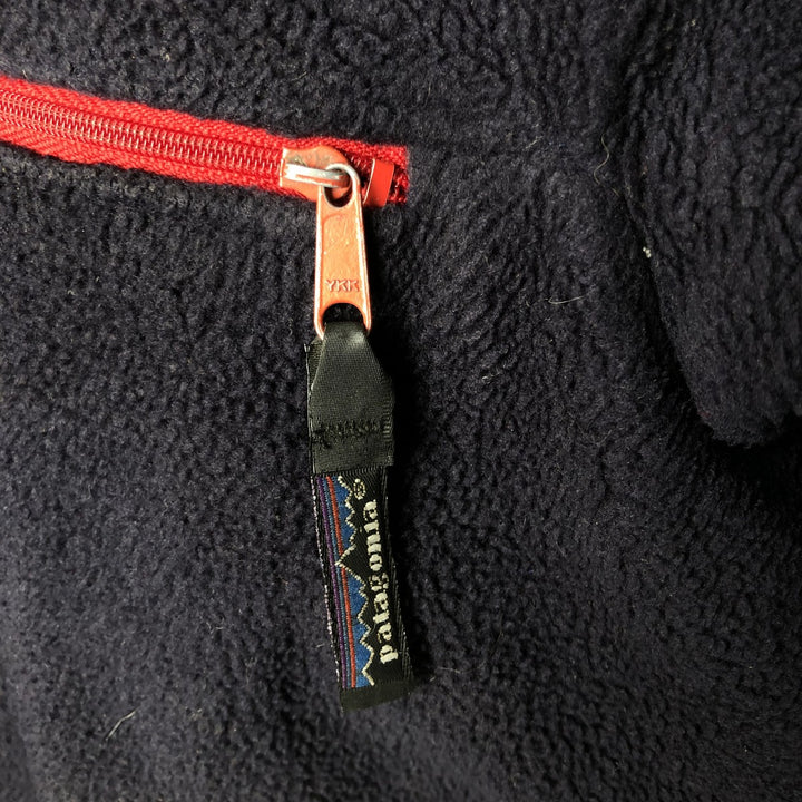 2000'S Patagonia Synchilla Cardigan 25501F9 Fleece Jacket, Made in USA, Men's Size L polyester navy blue type Vintage Second Hand