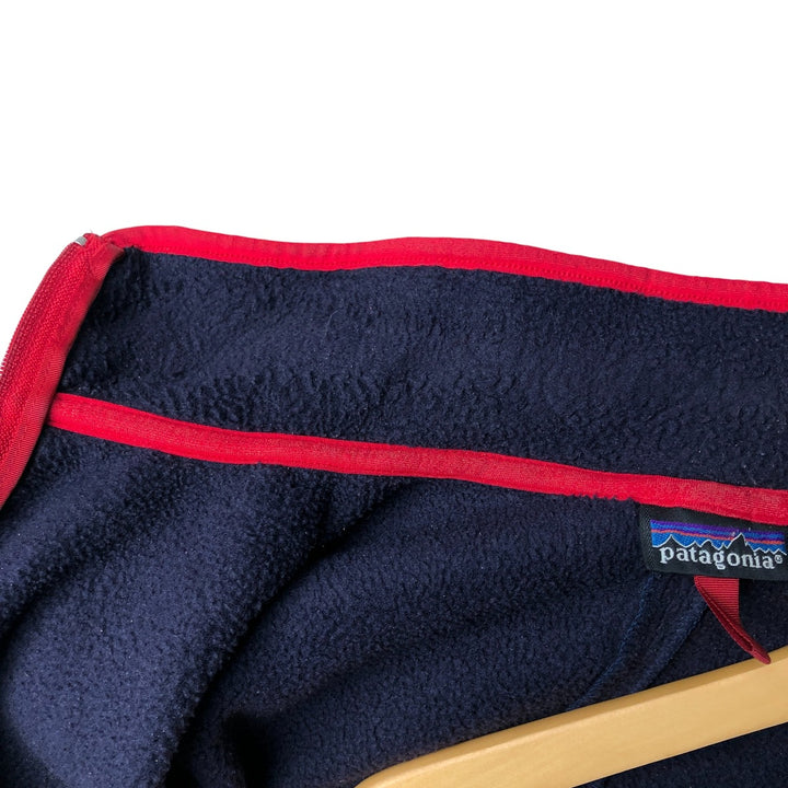 2000'S Patagonia Synchilla Cardigan 25501F9 Fleece Jacket, Made in USA, Men's Size L polyester navy blue type Vintage Second Hand