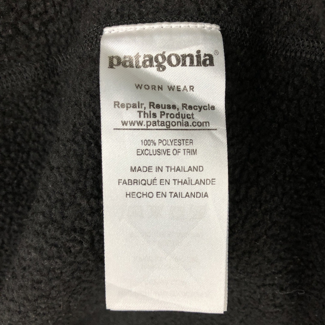 Patagonia 25617FA17 Half-Zip Fleece Pullover, Women's Size Medium polyester black type Vintage Second Hand