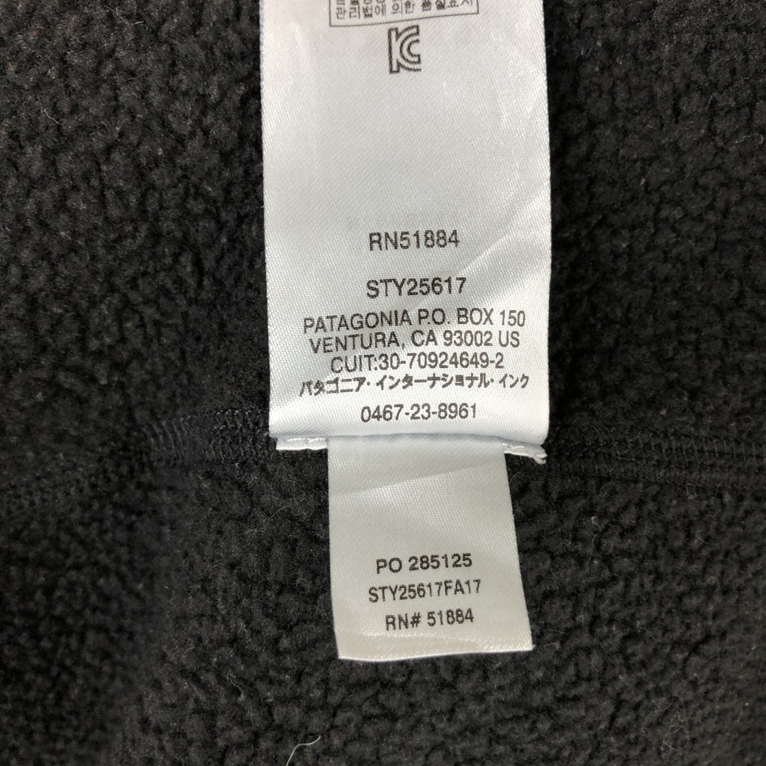 Patagonia 25617FA17 Half-Zip Fleece Pullover, Women's Size Medium polyester black type Vintage Second Hand