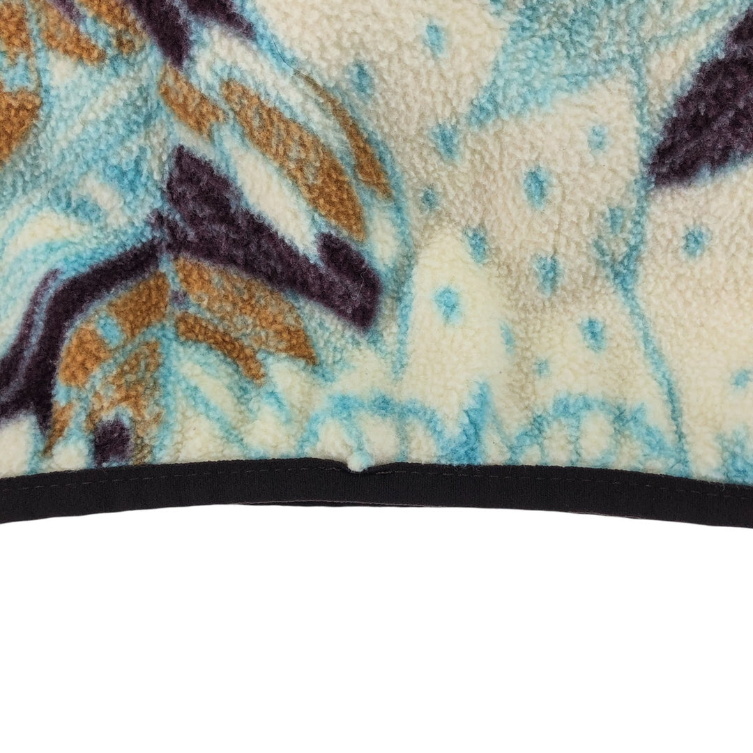 Patagonia Lightweight Synchilla Snap Tee 25455FA16, All-Over Print Half-Snap Fleece Pullover, Women's Size Small polyester pale white type Vintage Second Hand