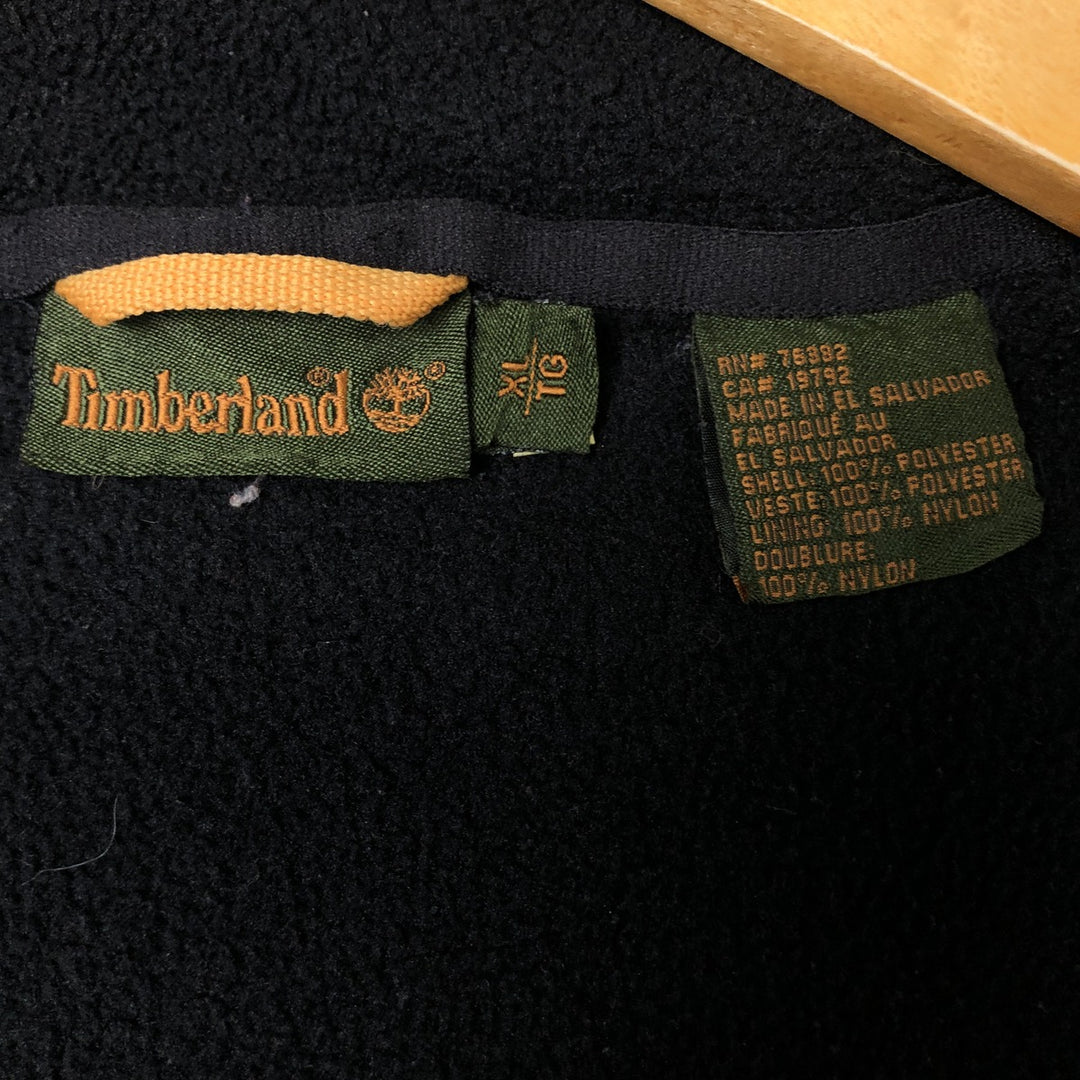 90s-00'S Timberland Fleece Jacket, Men's XL polyester black type Vintage Second Hand