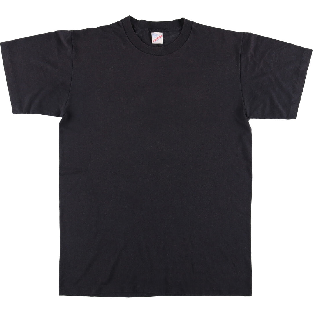 90'S Duke plain T-shirt, made in the USA, men's size L, vintage polyester black type Vintage Second Hand