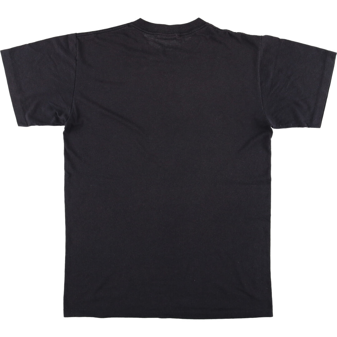 90'S Duke plain T-shirt, made in the USA, men's size L, vintage polyester black type Vintage Second Hand