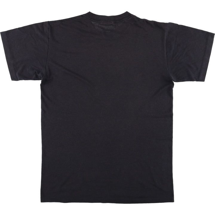 90'S Duke plain T-shirt, made in the USA, men's size L, vintage polyester black type Vintage Second Hand