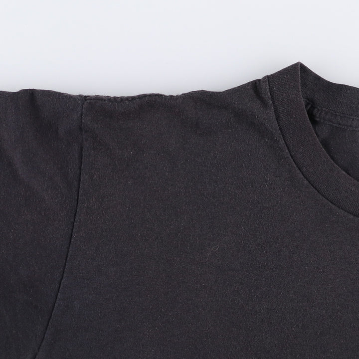 90'S Duke plain T-shirt, made in the USA, men's size L, vintage polyester black type Vintage Second Hand