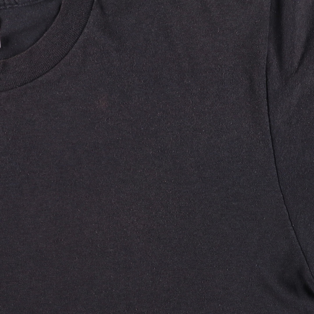 90'S Duke plain T-shirt, made in the USA, men's size L, vintage polyester black type Vintage Second Hand