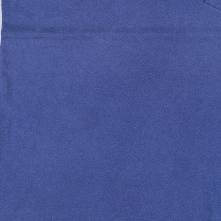 90'S Fruit of the Loom plain pocket T-shirt made in the USA, men's size L, vintage cotton Navy blue Vintage Second Hand