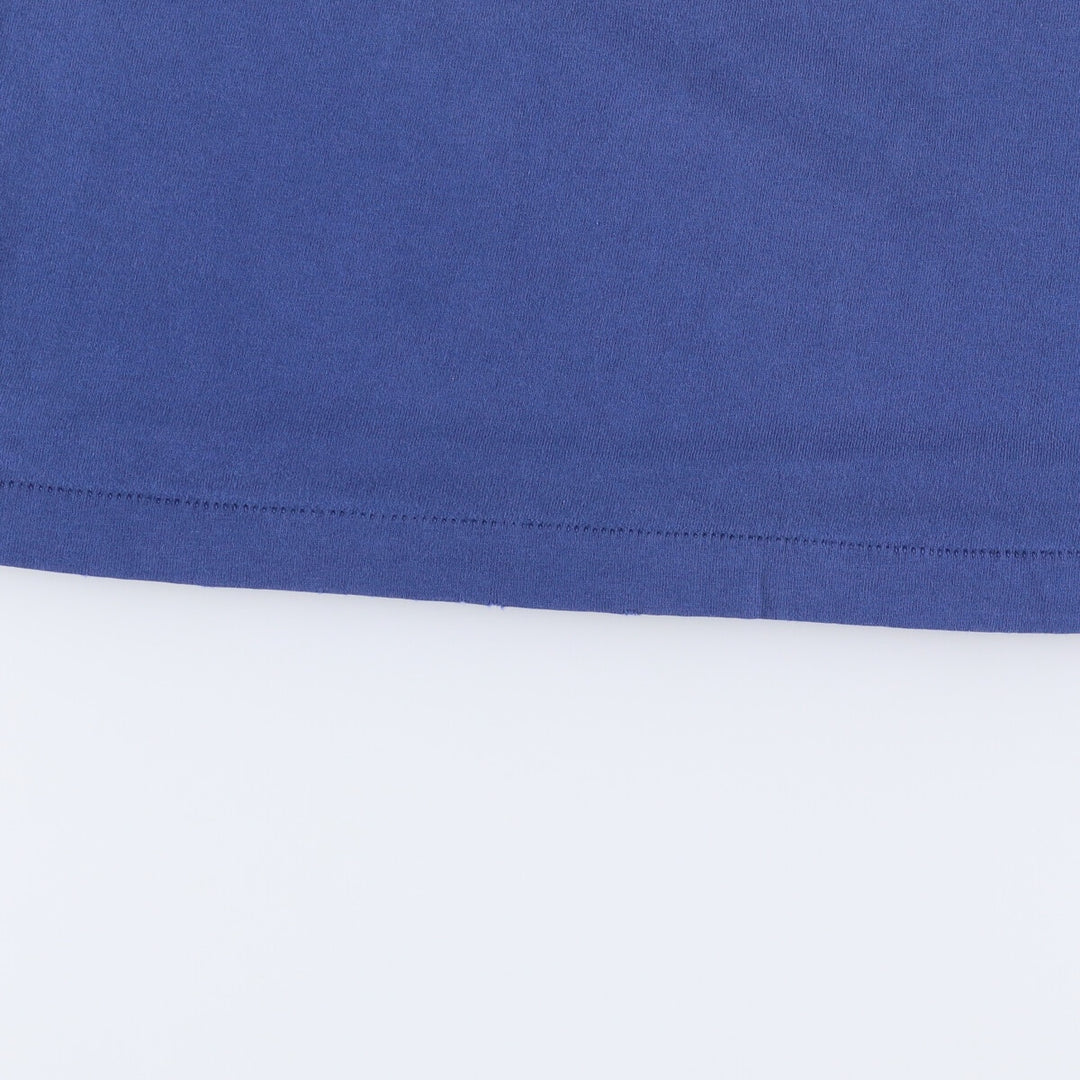 90'S Fruit of the Loom plain pocket T-shirt made in the USA, men's size L, vintage cotton Navy blue Vintage Second Hand