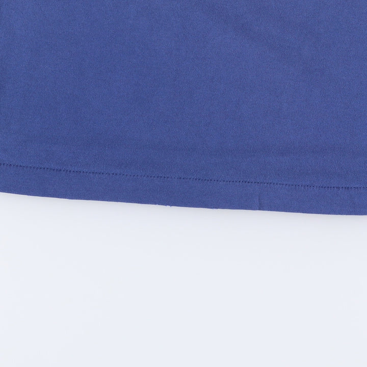 90'S Fruit of the Loom plain pocket T-shirt made in the USA, men's size L, vintage cotton Navy blue Vintage Second Hand