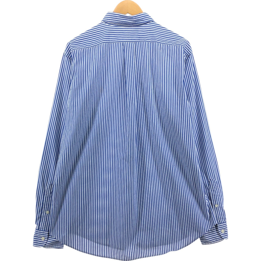 Ralph Lauren Classic Fit Long Sleeve Button Down Striped Shirt Men's Size L cotton white type Vintage Second Hand