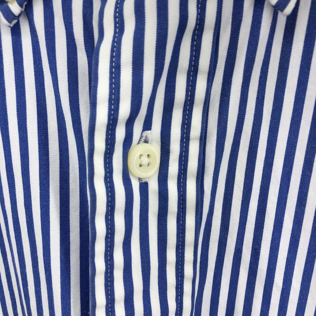 Ralph Lauren Classic Fit Long Sleeve Button Down Striped Shirt Men's Size L cotton white type Vintage Second Hand