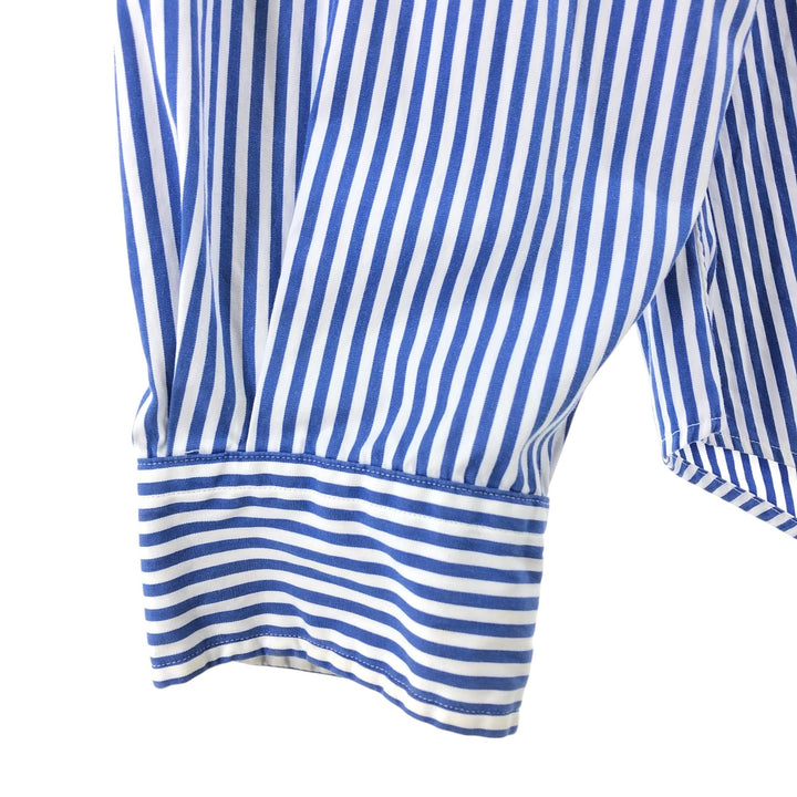 Ralph Lauren Classic Fit Long Sleeve Button Down Striped Shirt Men's Size L cotton white type Vintage Second Hand