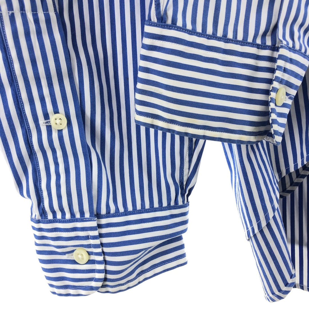 Ralph Lauren Classic Fit Long Sleeve Button Down Striped Shirt Men's Size L cotton white type Vintage Second Hand
