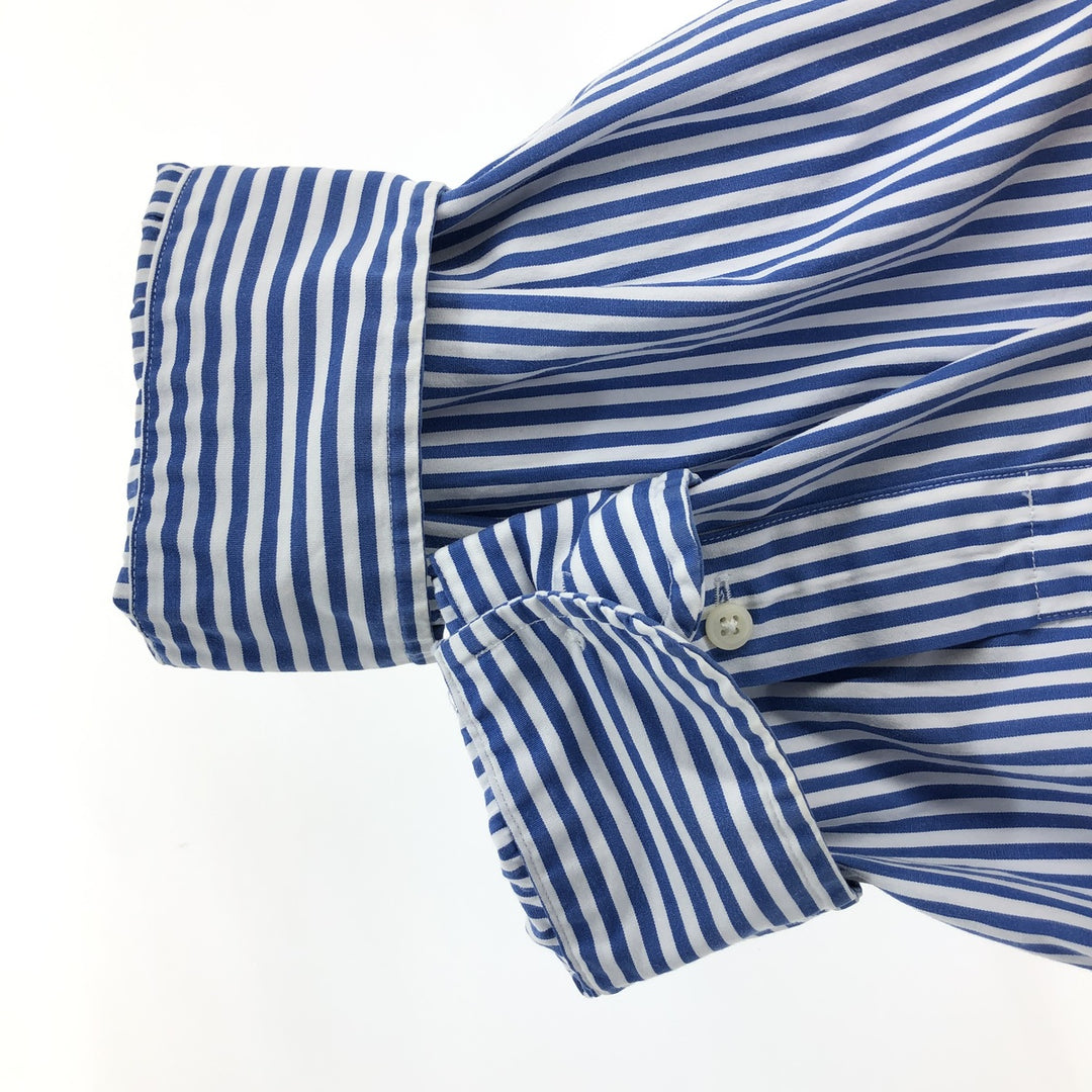 Ralph Lauren Classic Fit Long Sleeve Button Down Striped Shirt Men's Size L cotton white type Vintage Second Hand
