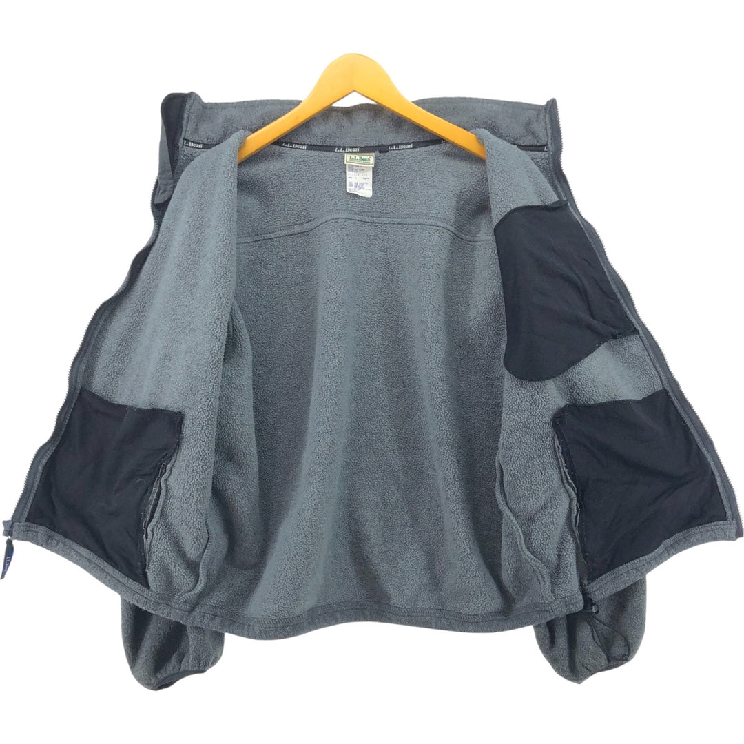 90'S LLBean Vintage Fleece Jacket, Made in USA, Men's Size Medium polyester gray type Vintage Second Hand