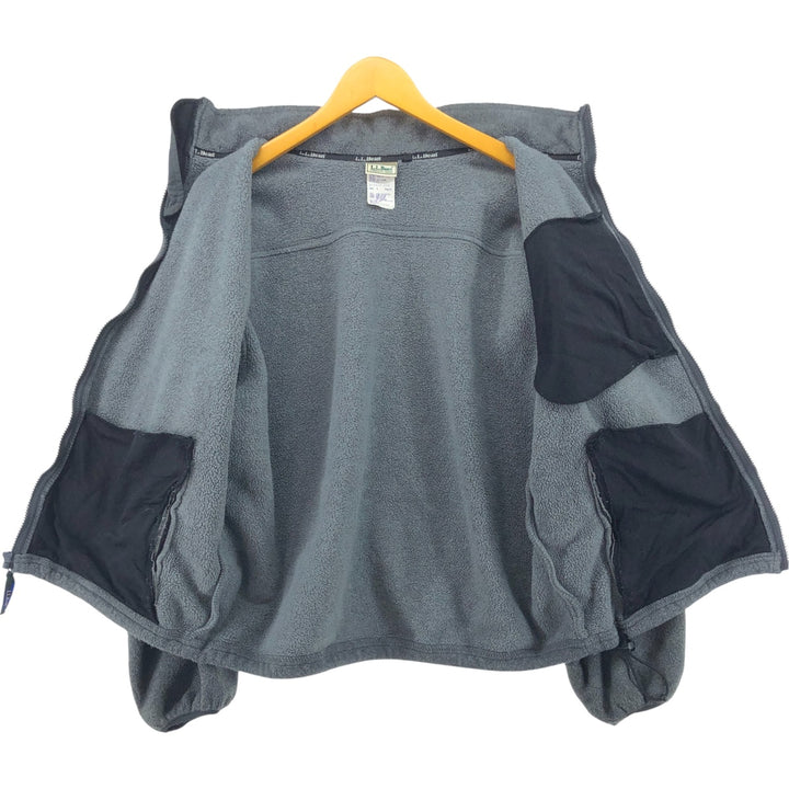 90'S LLBean Vintage Fleece Jacket, Made in USA, Men's Size Medium polyester gray type Vintage Second Hand