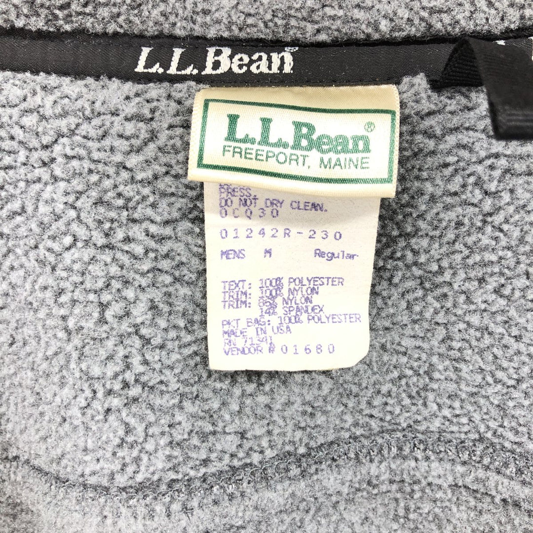 90'S LLBean Vintage Fleece Jacket, Made in USA, Men's Size Medium polyester gray type Vintage Second Hand
