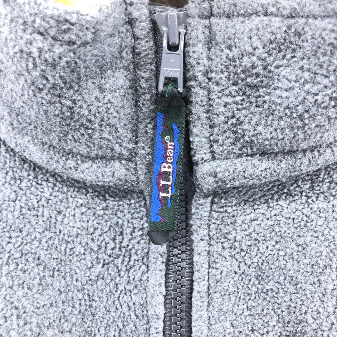 90'S LLBean Vintage Fleece Jacket, Made in USA, Men's Size Medium polyester gray type Vintage Second Hand