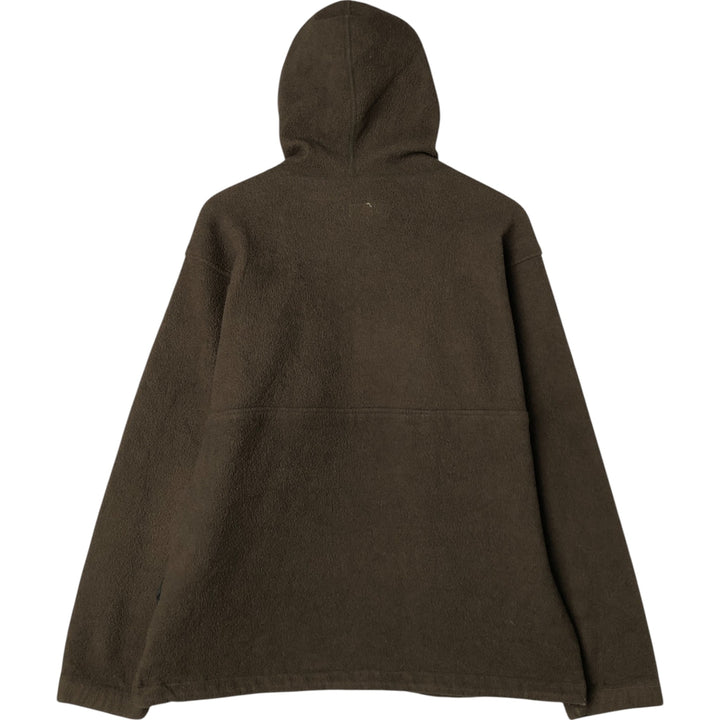 90'S Vintage Columbia Half-Zip Fleece Pullover Hoodie with White Tag, Made in USA, Men's Size L polyester Khaki type Vintage Second Hand