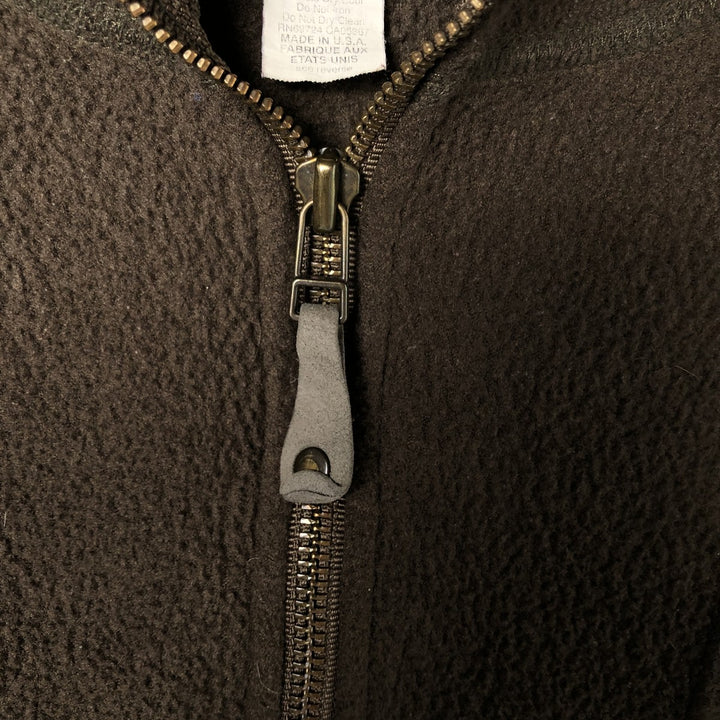 90'S Vintage Columbia Half-Zip Fleece Pullover Hoodie with White Tag, Made in USA, Men's Size L polyester Khaki type Vintage Second Hand