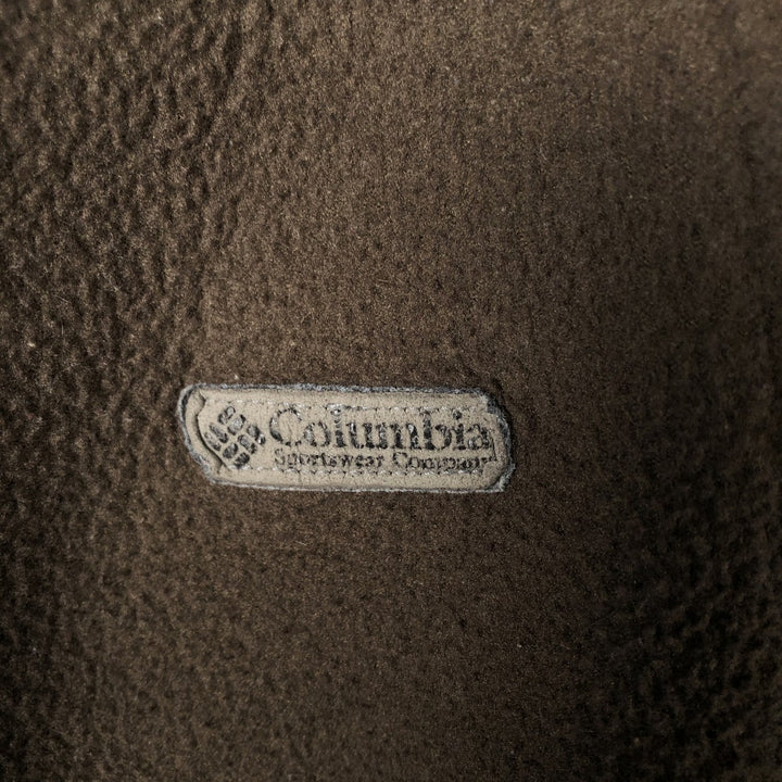 90'S Vintage Columbia Half-Zip Fleece Pullover Hoodie with White Tag, Made in USA, Men's Size L polyester Khaki type Vintage Second Hand