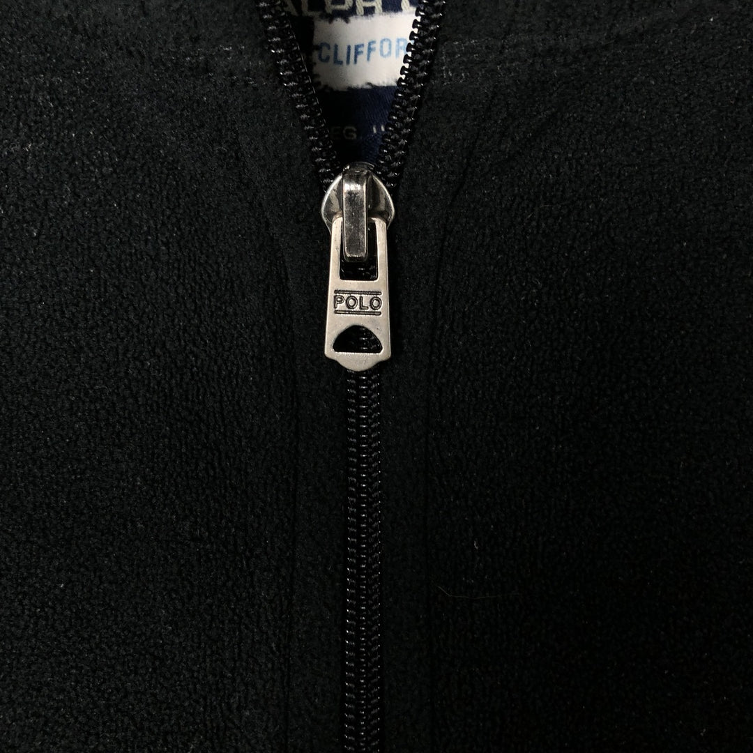 90'S Ralph Lauren POLO SPORT half-zip fleece pullover, men's size XL polyester black type Vintage Second Hand
