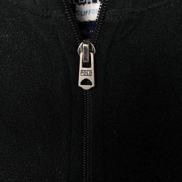 90'S Ralph Lauren POLO SPORT half-zip fleece pullover, men's size XL polyester black type Vintage Second Hand
