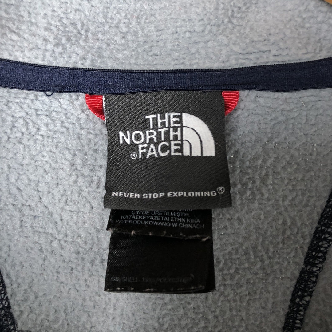 THE NORTH FACE All-Over Fair Isle Pattern Half-Zip Fleece Pullover, Men's Size Medium polyester navy blue type Vintage Second Hand