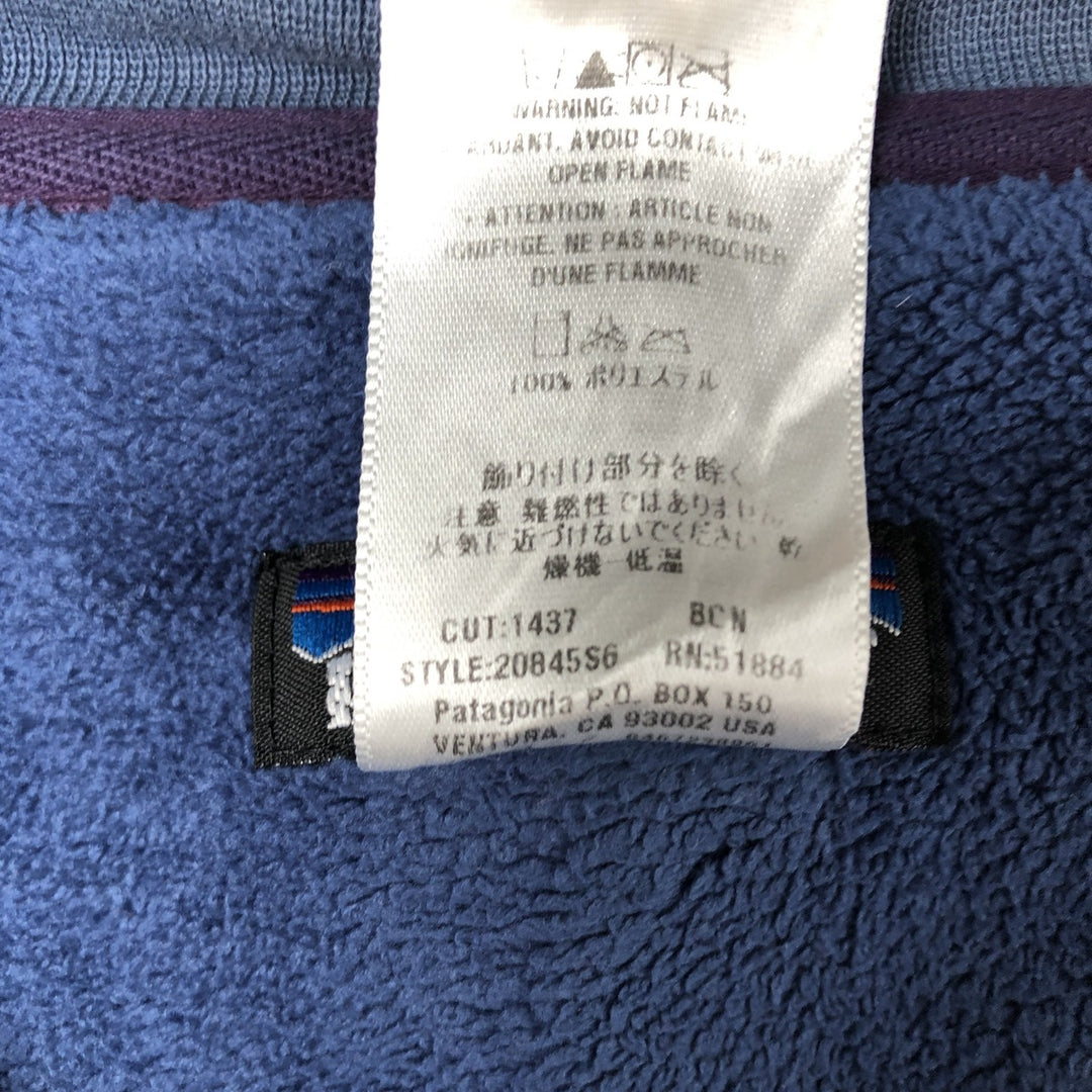 2000'S Patagonia Rhythm Plush Synchilla Sweatshirt (20845S6), fleece cut-and-sew, men's size L polyester blue type Vintage Second Hand
