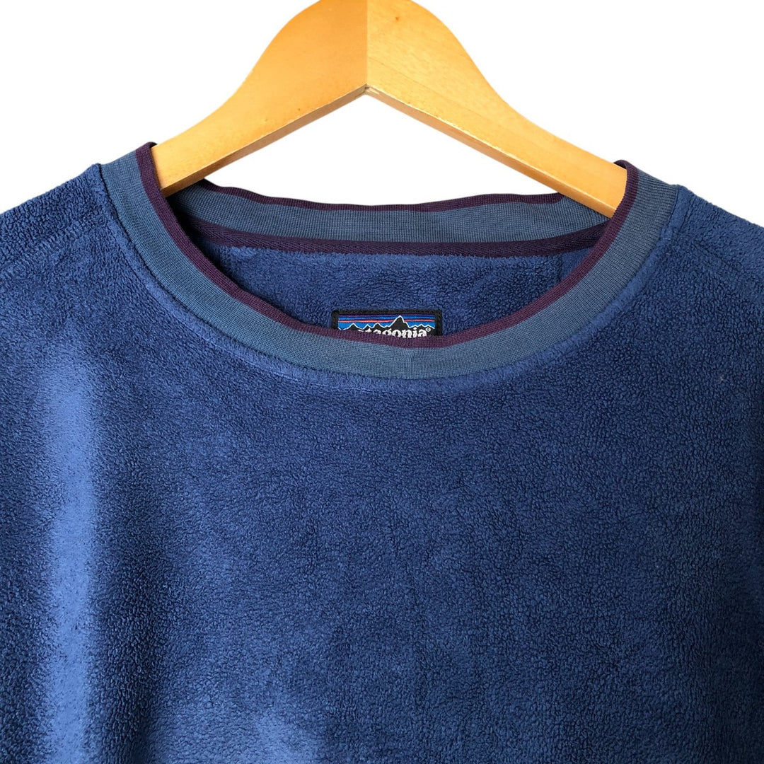 2000'S Patagonia Rhythm Plush Synchilla Sweatshirt (20845S6), fleece cut-and-sew, men's size L polyester blue type Vintage Second Hand