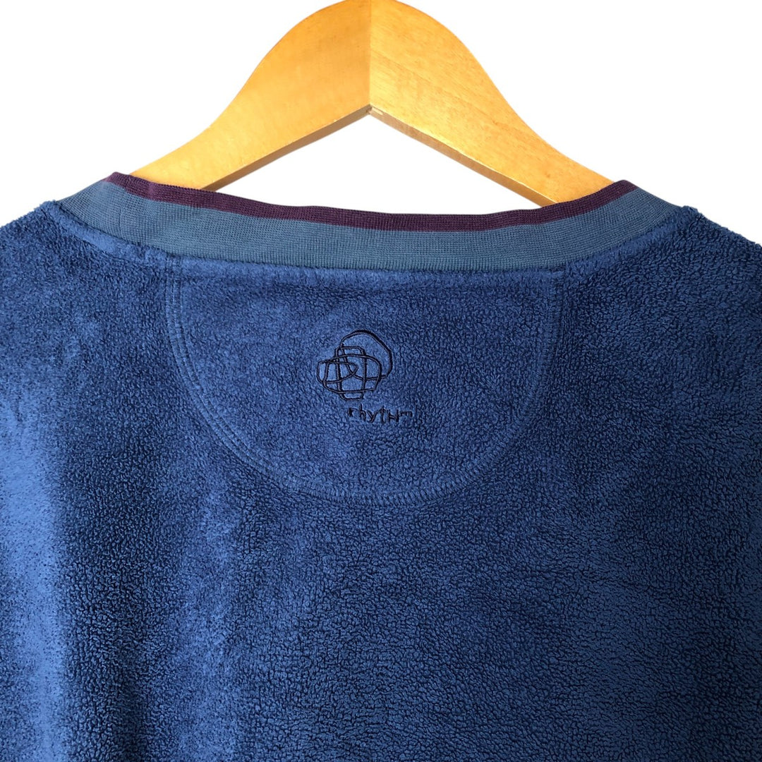 2000'S Patagonia Rhythm Plush Synchilla Sweatshirt (20845S6), fleece cut-and-sew, men's size L polyester blue type Vintage Second Hand