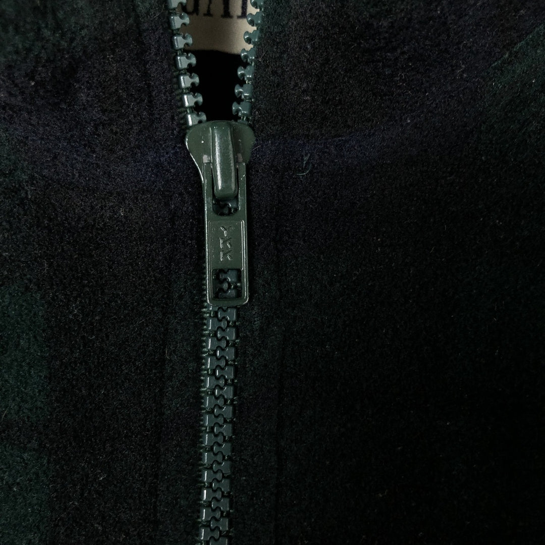 90'S Gap Old Gap Blackwatch Check Half-Zip Fleece Pullover, Men's XL polyester navy blue type Vintage Second Hand