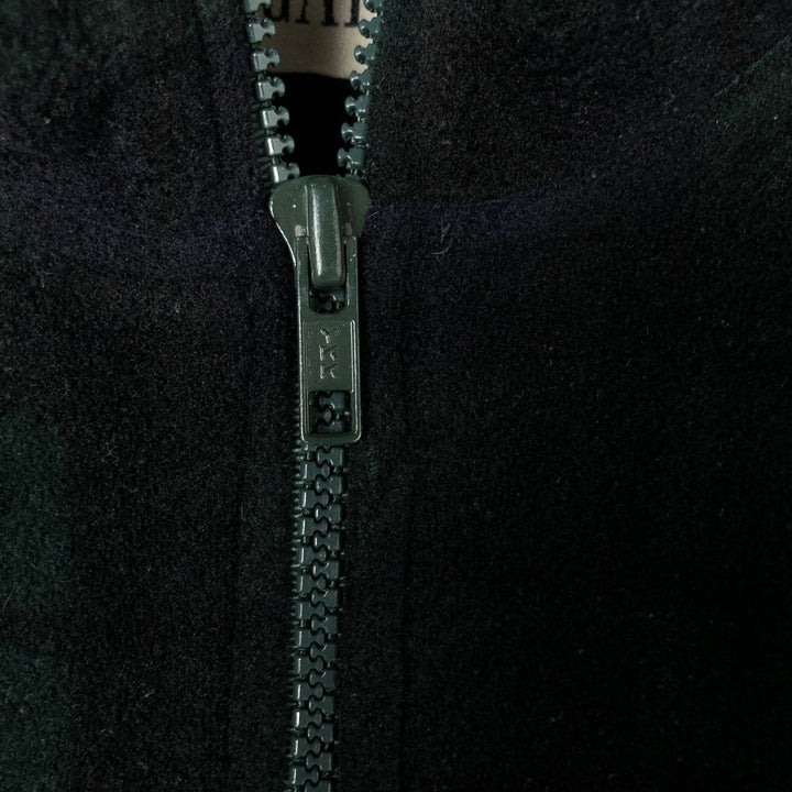 90'S Gap Old Gap Blackwatch Check Half-Zip Fleece Pullover, Men's XL polyester navy blue type Vintage Second Hand