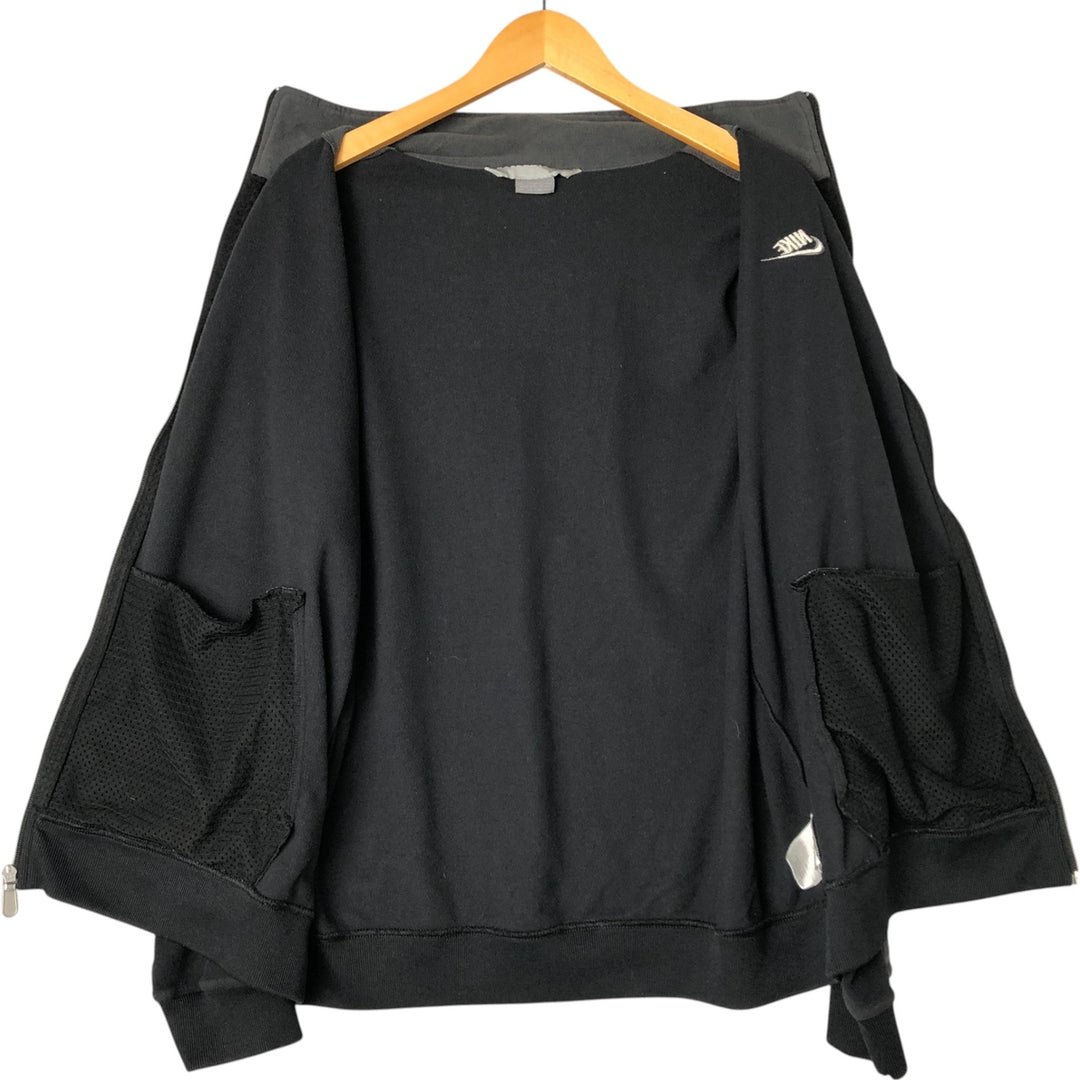 2000'S Nike fleece jacket, men's size XL polyester black type Vintage Second Hand