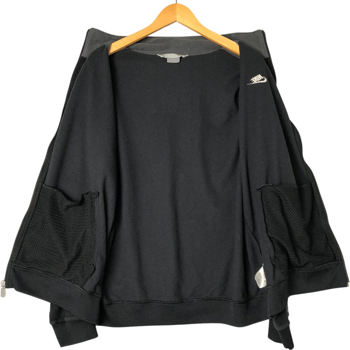 2000'S Nike fleece jacket, men's size XL polyester black type Vintage Second Hand