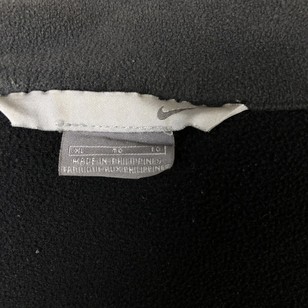 2000'S Nike fleece jacket, men's size XL polyester black type Vintage Second Hand