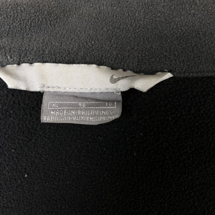 2000'S Nike fleece jacket, men's size XL polyester black type Vintage Second Hand