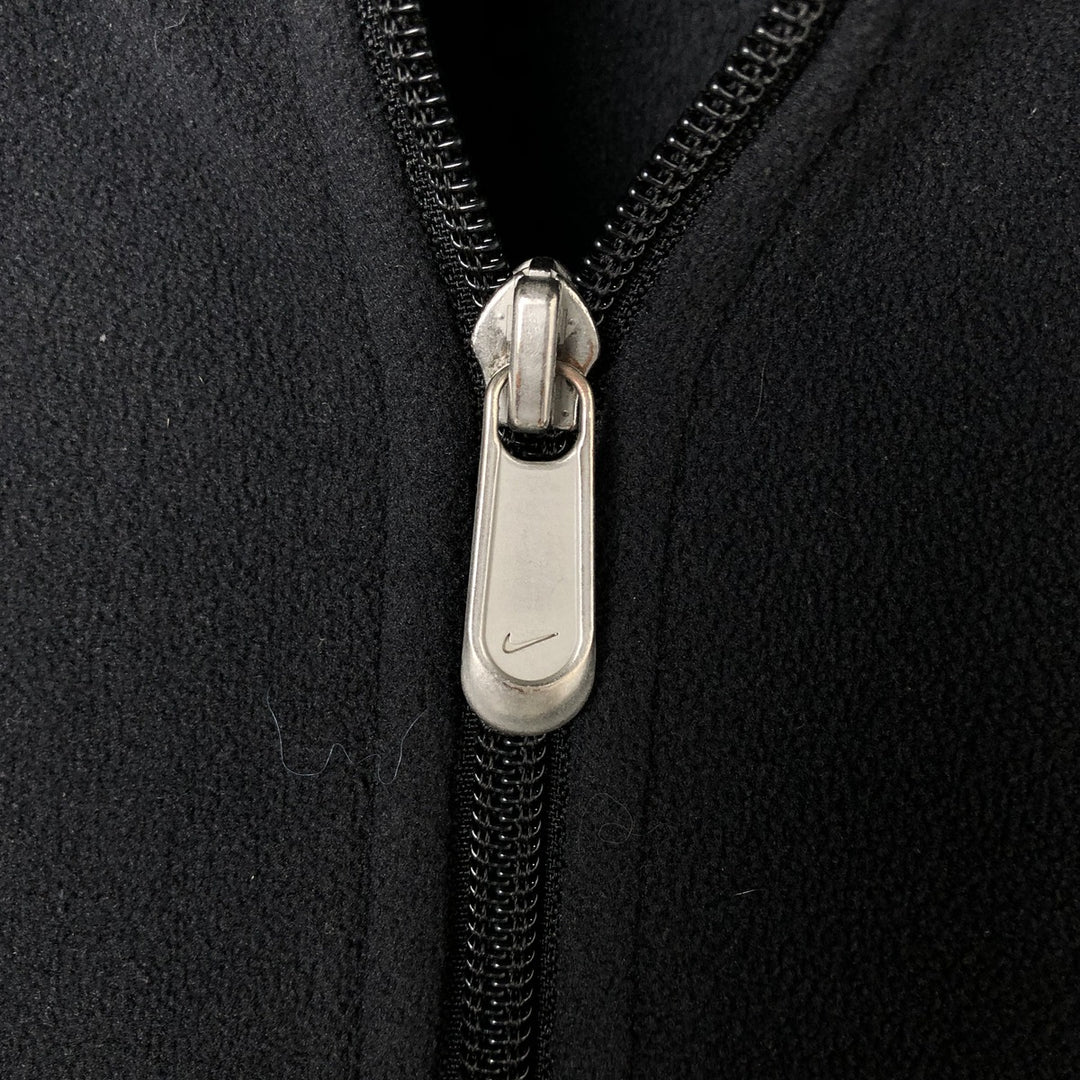 2000'S Nike fleece jacket, men's size XL polyester black type Vintage Second Hand