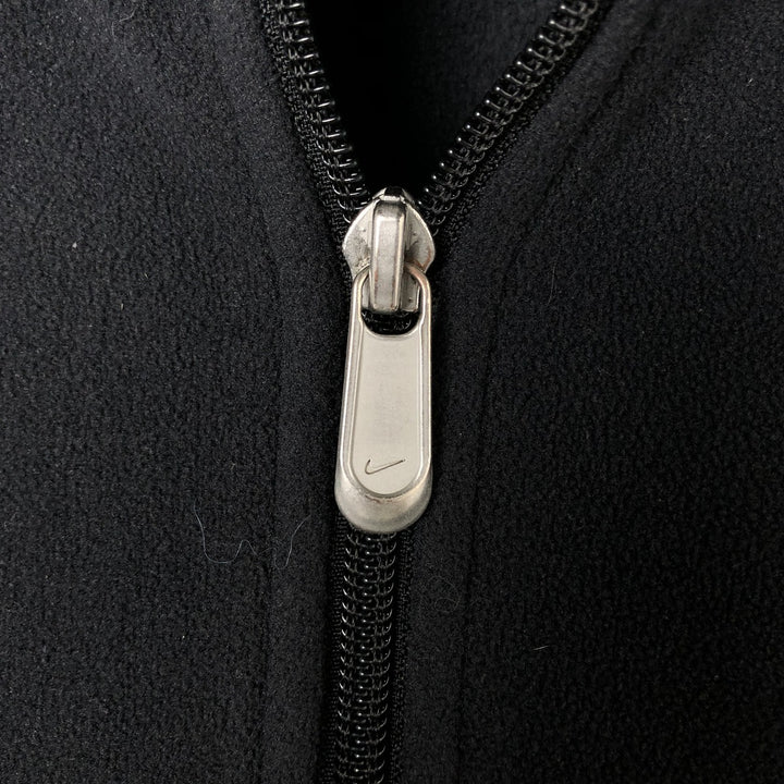 2000'S Nike fleece jacket, men's size XL polyester black type Vintage Second Hand