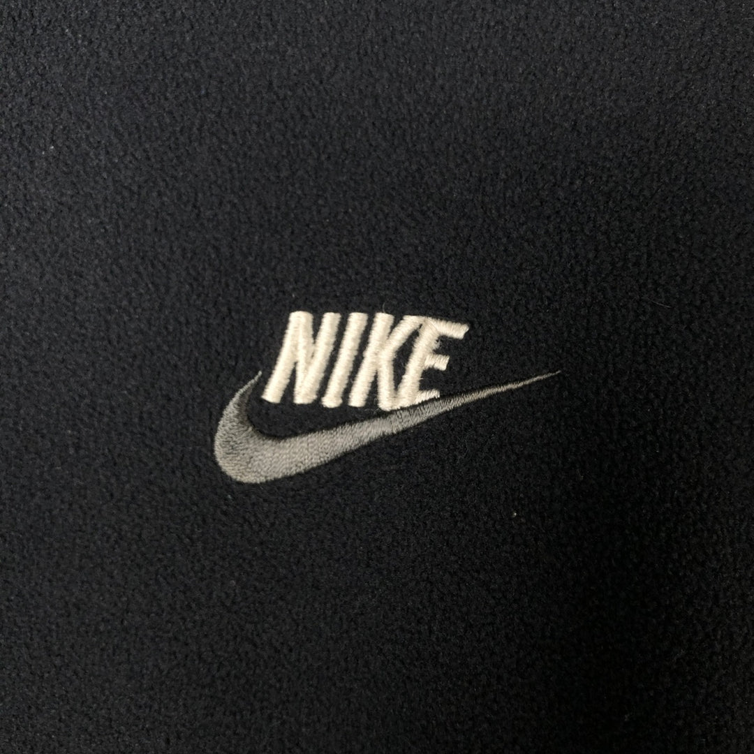 2000'S Nike fleece jacket, men's size XL polyester black type Vintage Second Hand